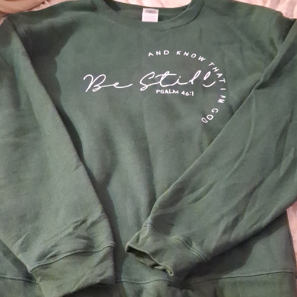 Religious Forest Green Crewneck Sweater